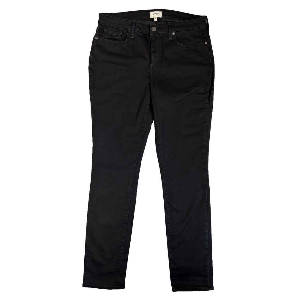 NYDJ Women's 8 Sexy Slimming‎ Black Taper Jeans Indie Sleeze Baddie Rocker